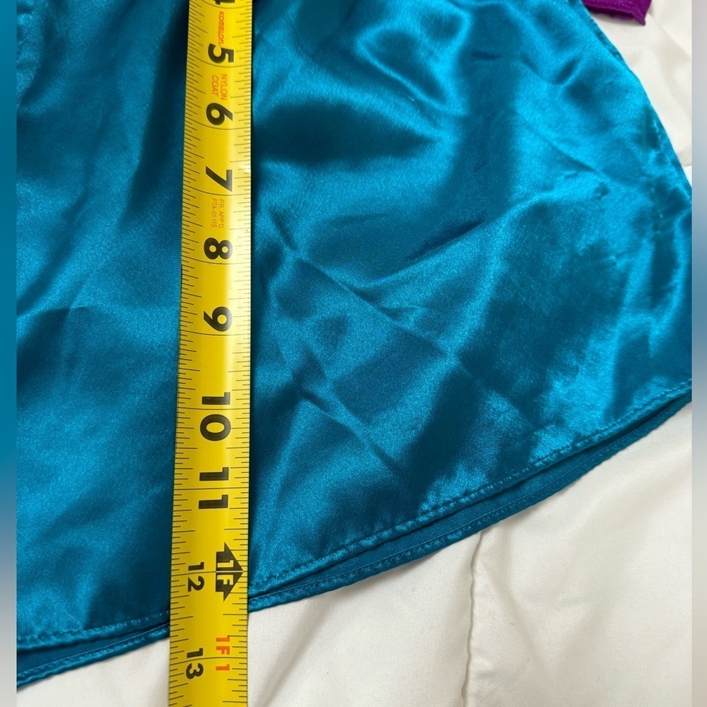 Vintage Bright Satin Pajama Sleep Set Shirt & Shorts Gold Label Victorias Sectet - Picture 7 of 13